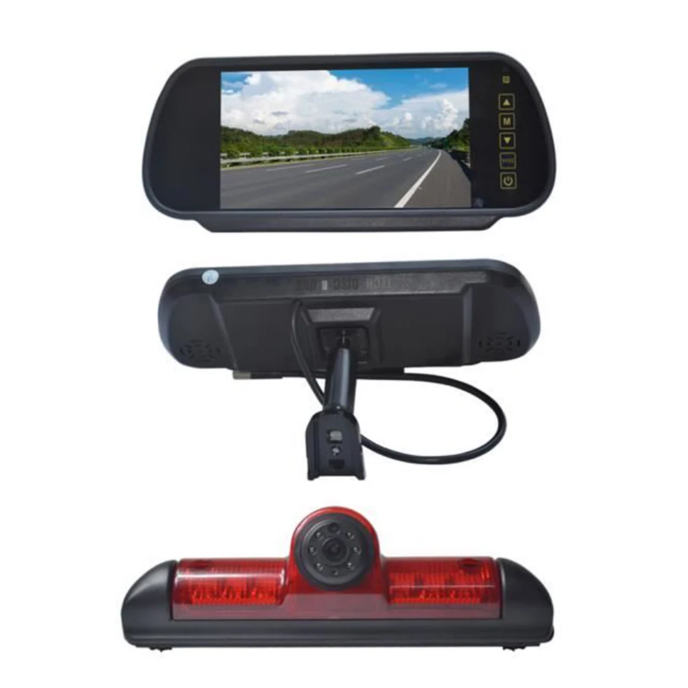 écran de vue arrière de Vision nocturne enregistreur de voiture 7 pouces & caméra de recul écran de rétroviseur de remplac...