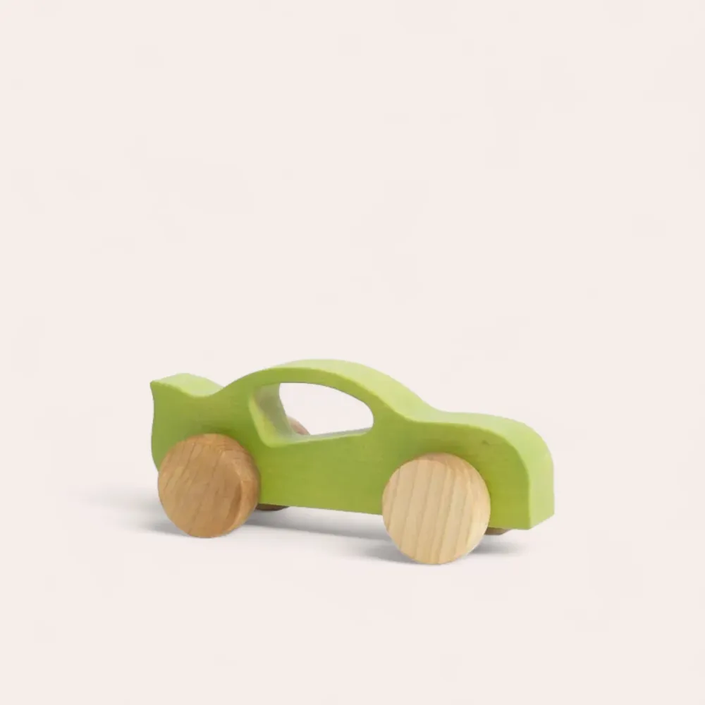 Voiture en bois - Vert Crocolo