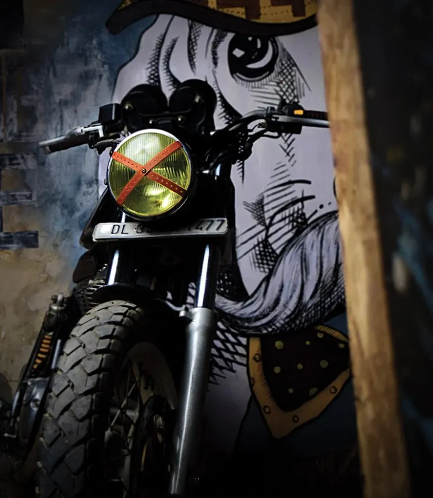 Croix de Phare Moto Cafe Racer - En cuir Vintage Tan