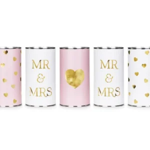 Décoration de voiture de mariage Boîtes de conserve 14cm 5pcs