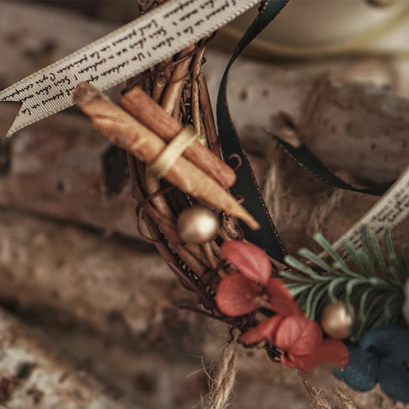 Décorations de Noël, ornements dans la voiture, bâtons de cannelle Nobesson, petites couronnes, fait main