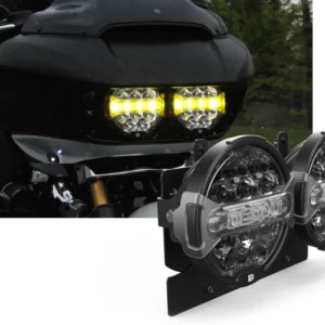 Kit de mise à niveau de phare LED D14 Destroyer pour moto Harley-Davidson Road Glide, '15-'23 DENALI Electronics