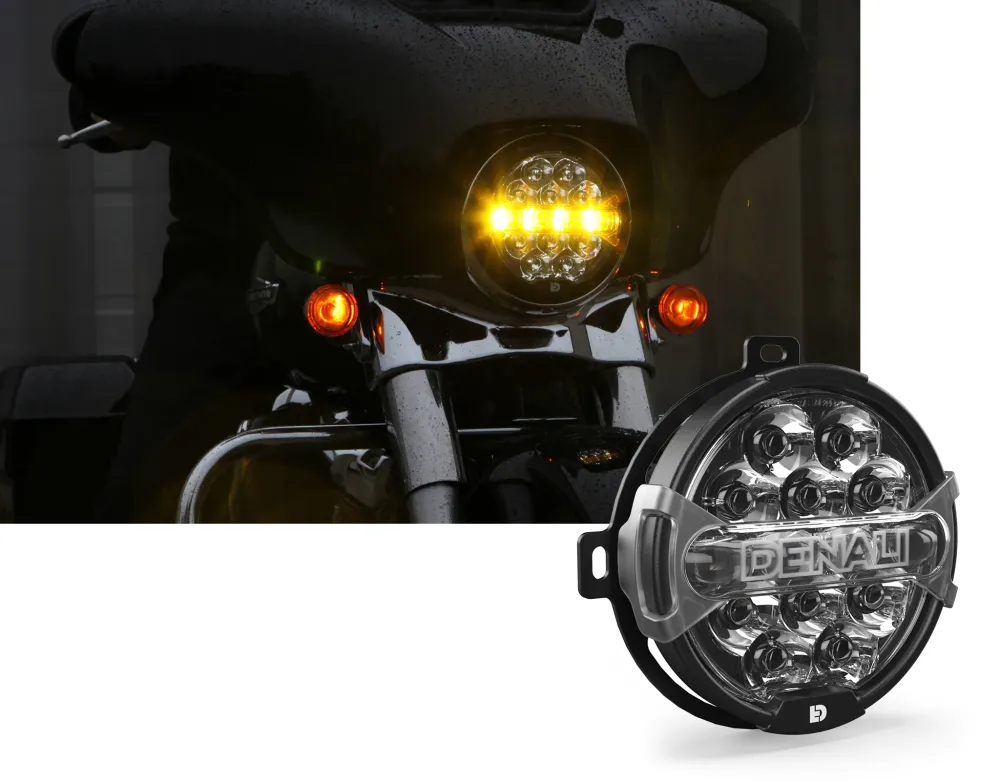 Kit de mise à niveau de phare LED D14 Destroyer pour moto - Harley-Davidson Street Glide, '14-'23 DENALI Electronics