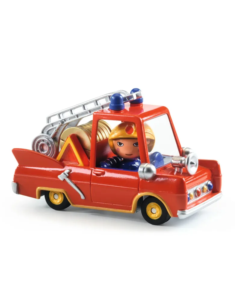 Voiture Crazy Motors - Petit camion de pompier - Djeco
