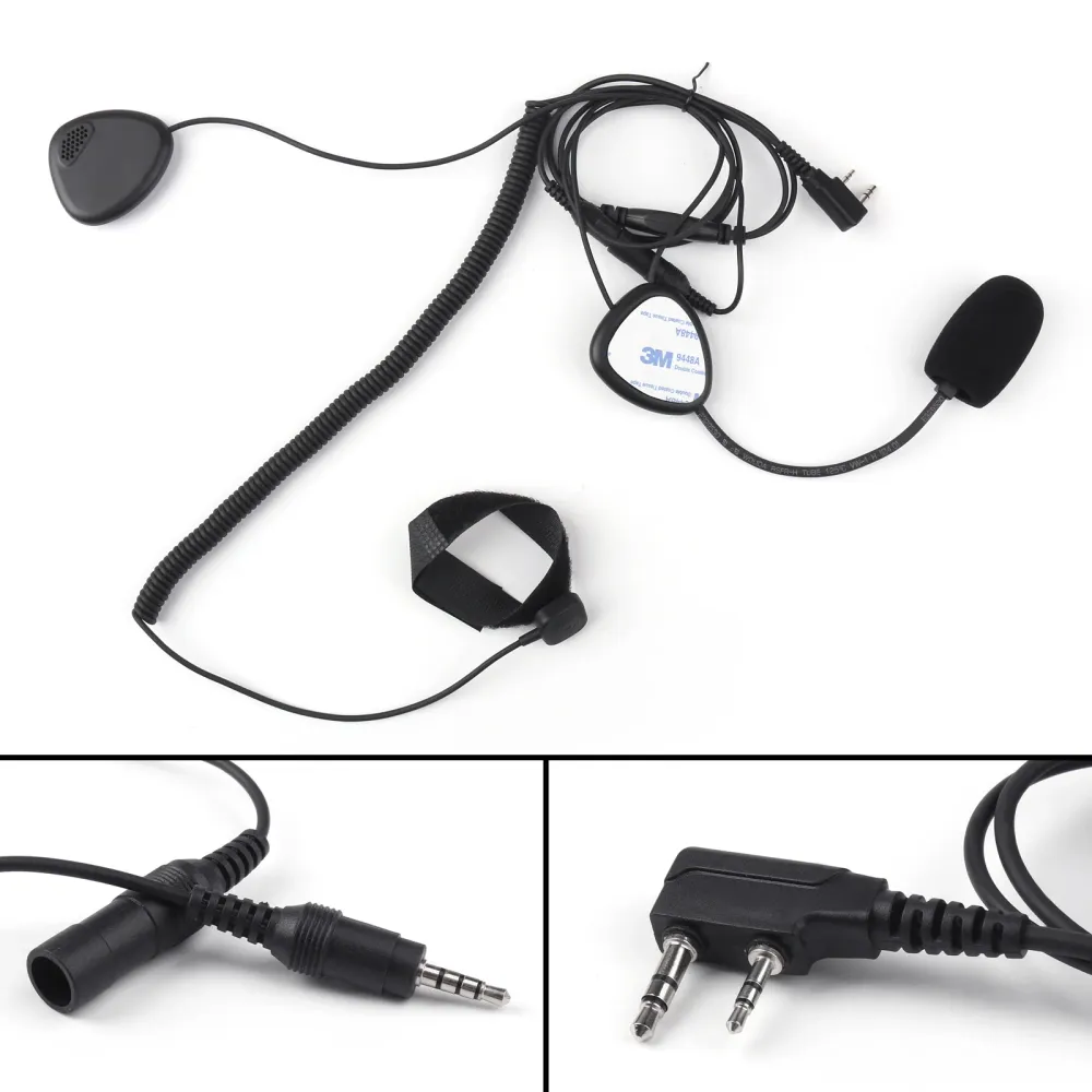 Doigt PTT casque de moto casque micro pour Radio Kenwood Retevis TYT Baofeng
