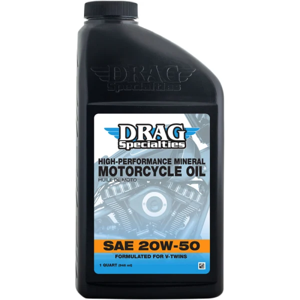 Huile à Moteur de Moto Minérale 20w-50 - Drag Specialties