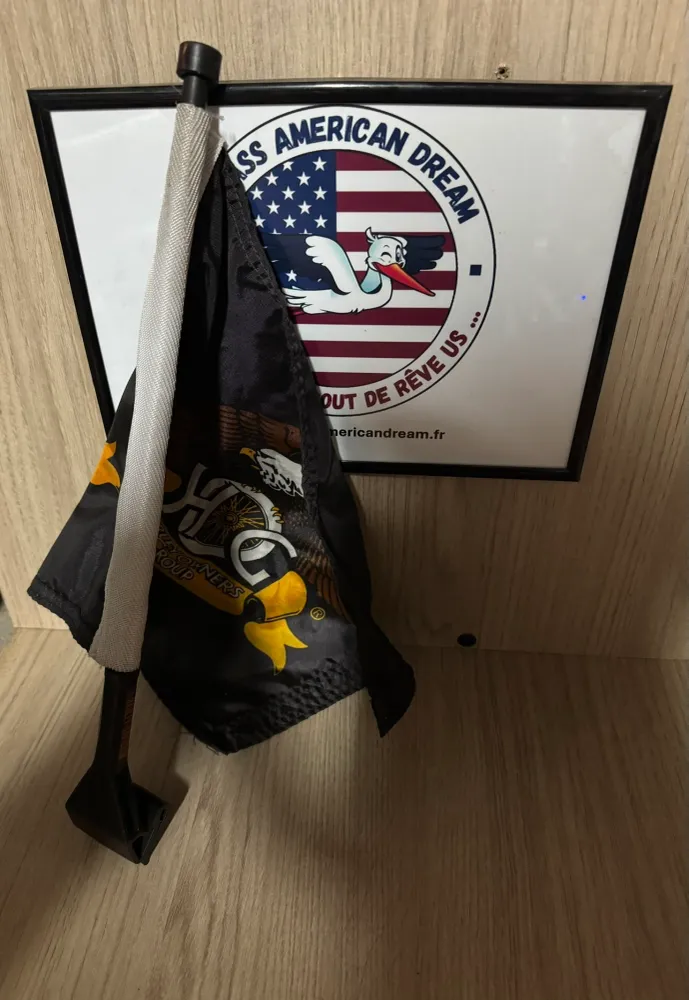 Drapeau de Moto Harley-Davidson H.O.G. (Harley Owners Group) - Support Inclus