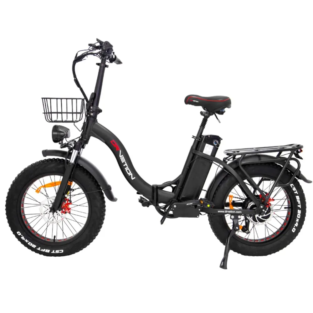 Vélo Électrique DrveTion CT20 - Moteur 750W Batterie 48V15AH Roues de 20 Pouces Freins à Huile - Noir