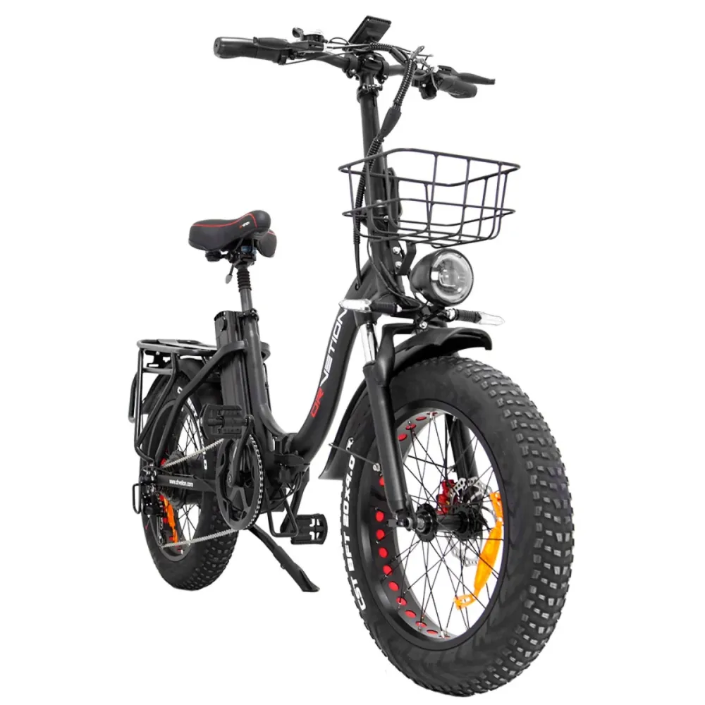 Vélo Électrique DrveTion CT20 - Moteur 750W Batterie 48V15AH Roues de 20 Pouces Freins à Huile - Noir