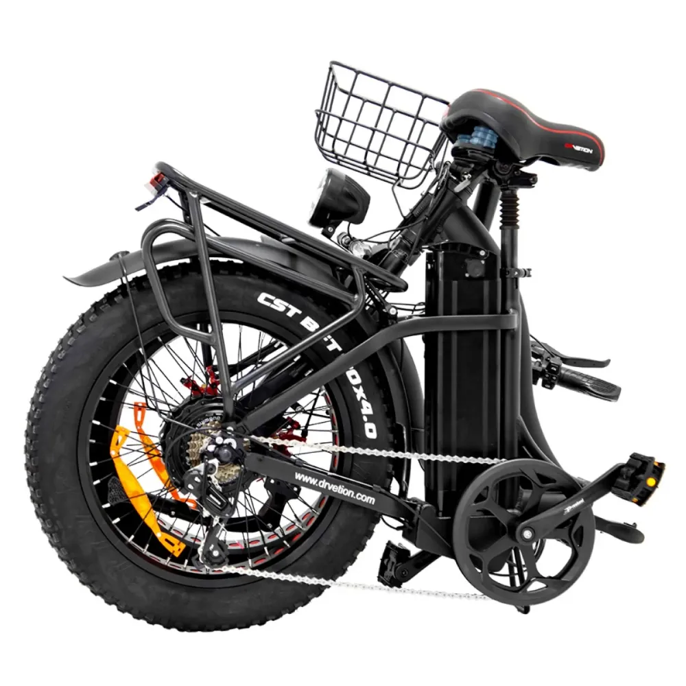 Vélo Électrique DrveTion CT20 - Moteur 750W Batterie 48V20AH Roues de 20 Pouces Freins à Huile - Noir