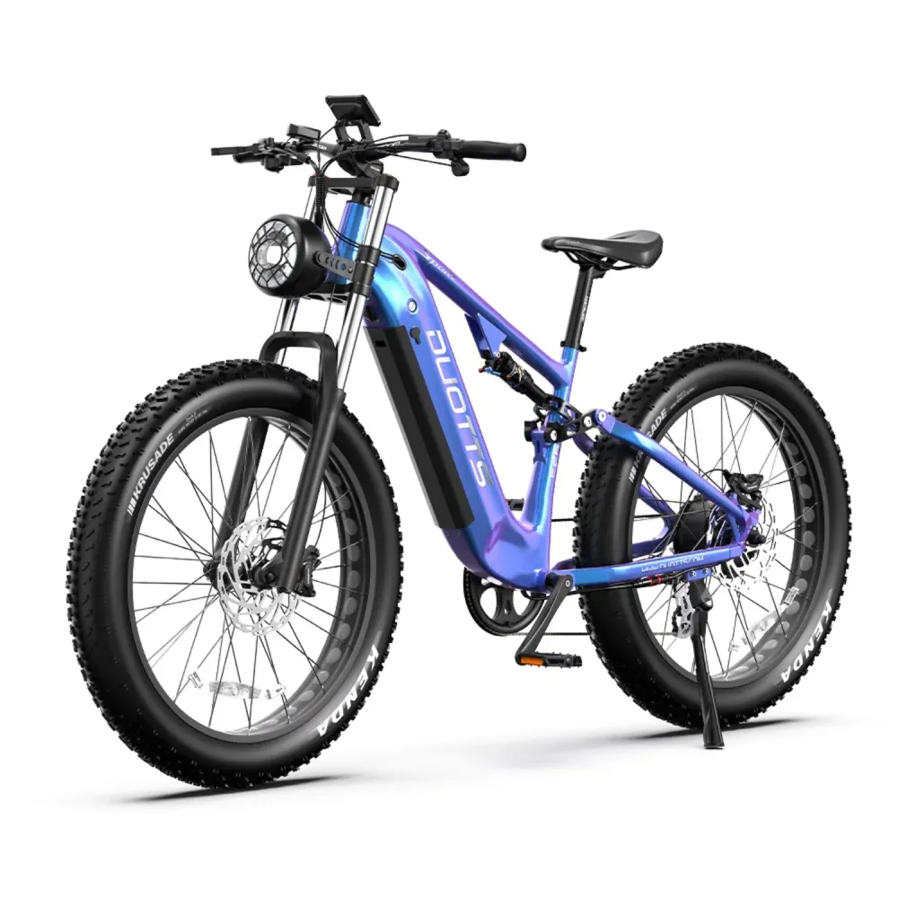 Duotts E26 Vélo électrique - Moteur 750W Batterie 48V20AH 26*4.0 Pouces Larges Freins Hydrauliques Avant et Arrière - Bleu...