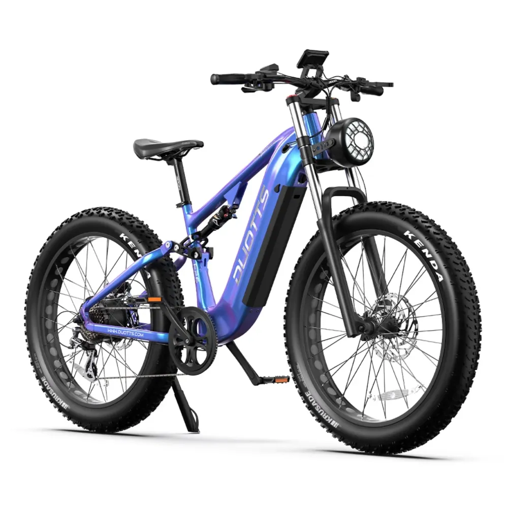 Duotts E26 Vélo électrique - Moteur 750W Batterie 48V20AH 26*4.0 Pouces Larges Freins Hydrauliques Avant et Arrière - Bleu...