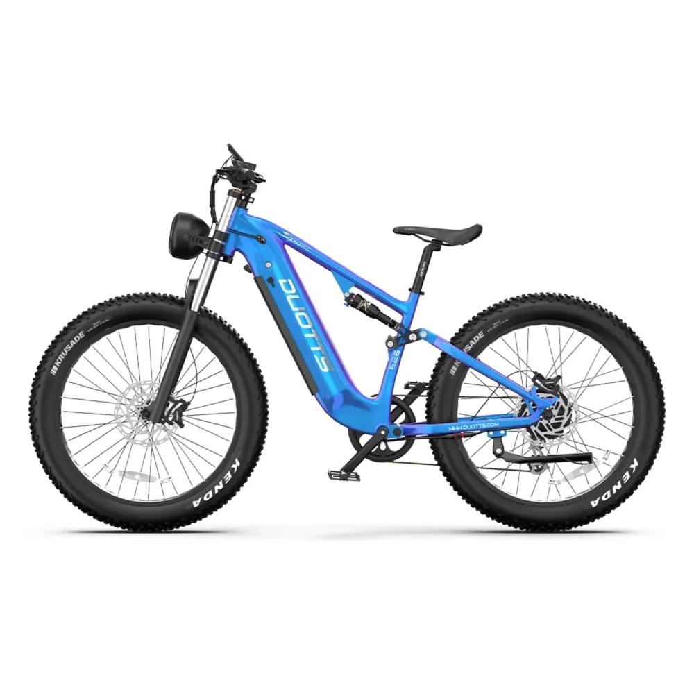 Duotts E26 Vélo électrique - Moteur 750W Batterie 48V20AH 26*4.0 Pouces Larges Freins Hydrauliques Avant et Arrière - Bleu...