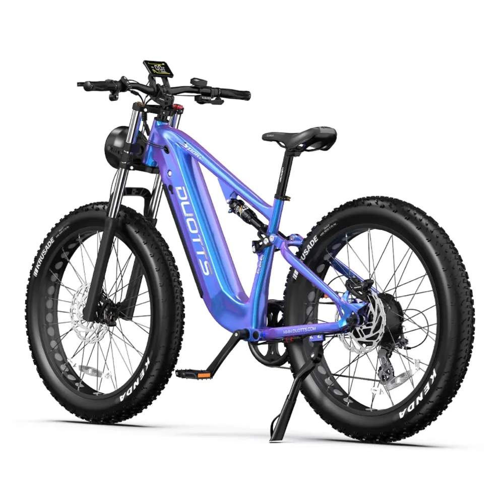 Duotts E26 Vélo électrique - Moteur 750W Batterie 48V20AH 26*4.0 Pouces Larges Freins Hydrauliques Avant et Arrière - Bleu...