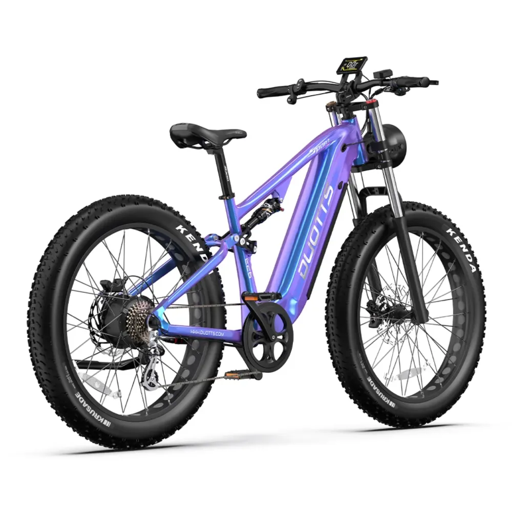 Duotts E26 Vélo électrique - Moteur 750W Batterie 48V20AH 26*4.0 Pouces Larges Freins Hydrauliques Avant et Arrière - Bleu...