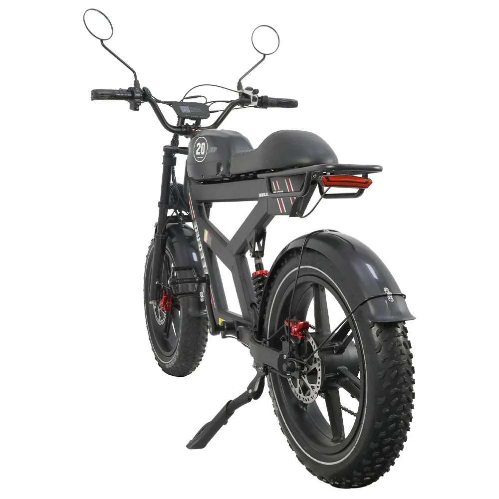 DUOTTS F20 Vélo Électrique - Moteur 750W Batterie 52V 27AH avec Freins à Disque Hydrauliques - Noir