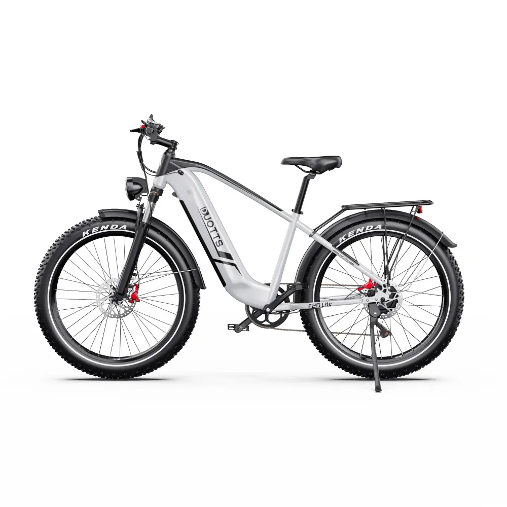 Vélo Électrique Duotts F26 Lite - Moteur 500W Batterie 48V18Ah 26 Pouces Freins Hydrauliques - Argent Blanc