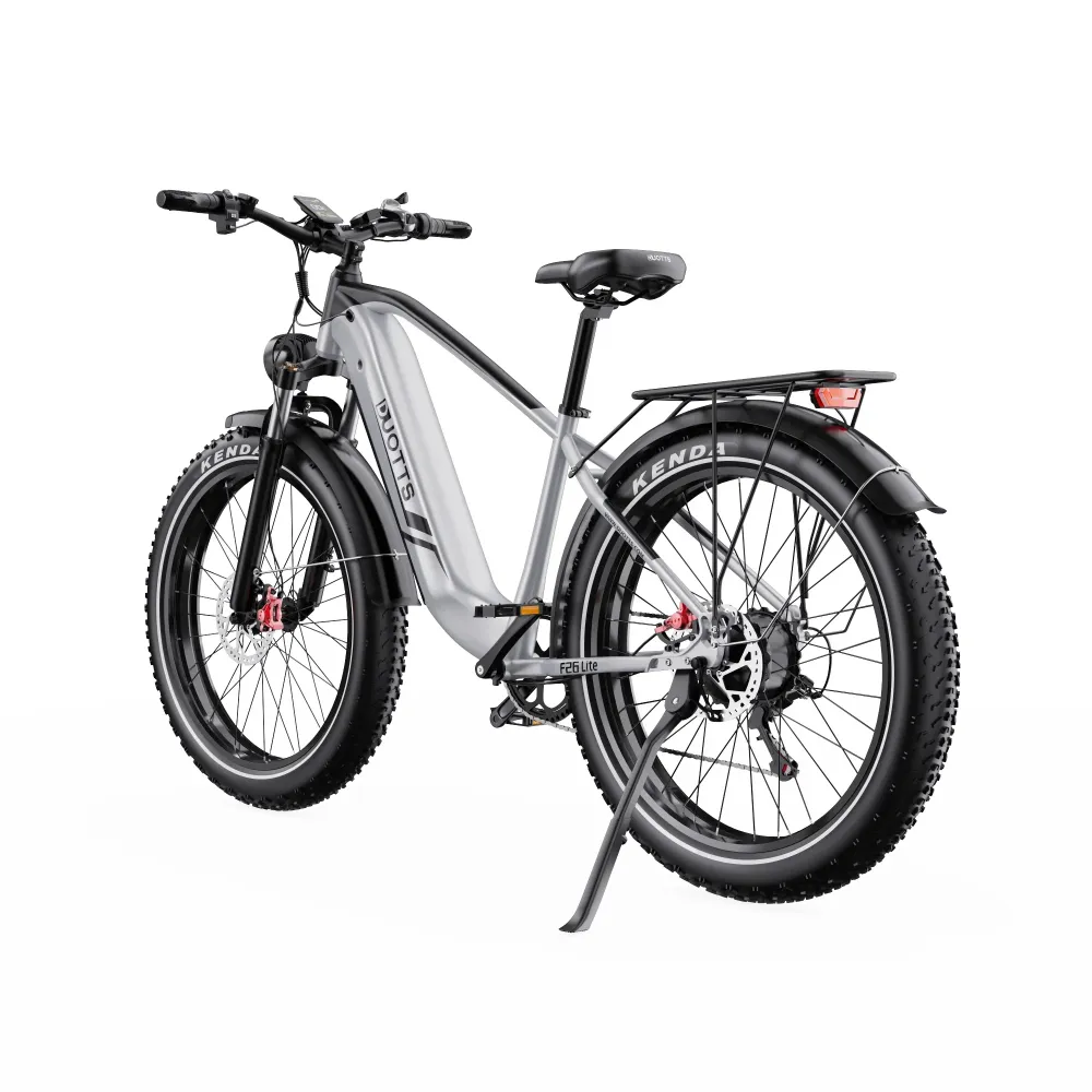 Vélo Électrique Duotts F26 Lite - Moteur 500W Batterie 48V18Ah 26 Pouces Freins Hydrauliques - Argent Blanc