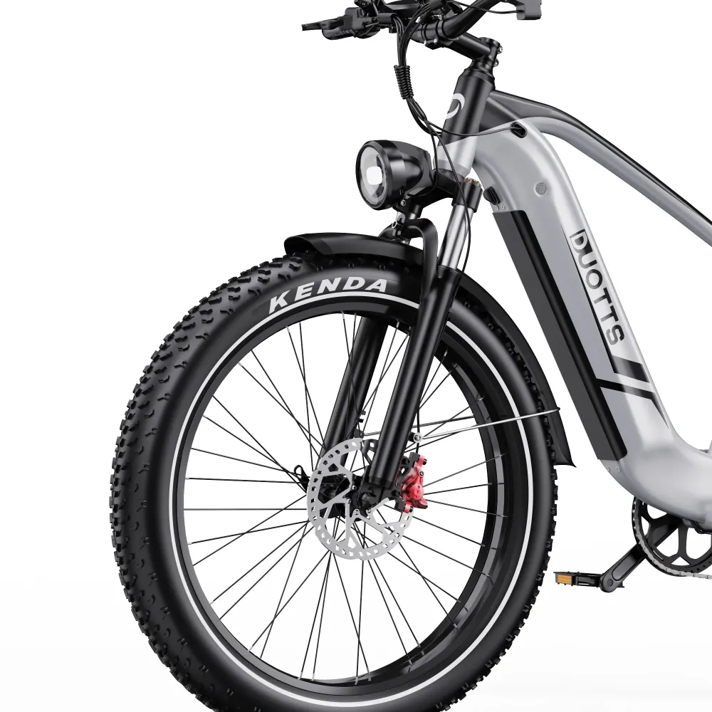 Vélo Électrique Duotts F26 Lite - Moteur 500W Batterie 48V18Ah 26 Pouces Freins Hydrauliques - Argent Blanc
