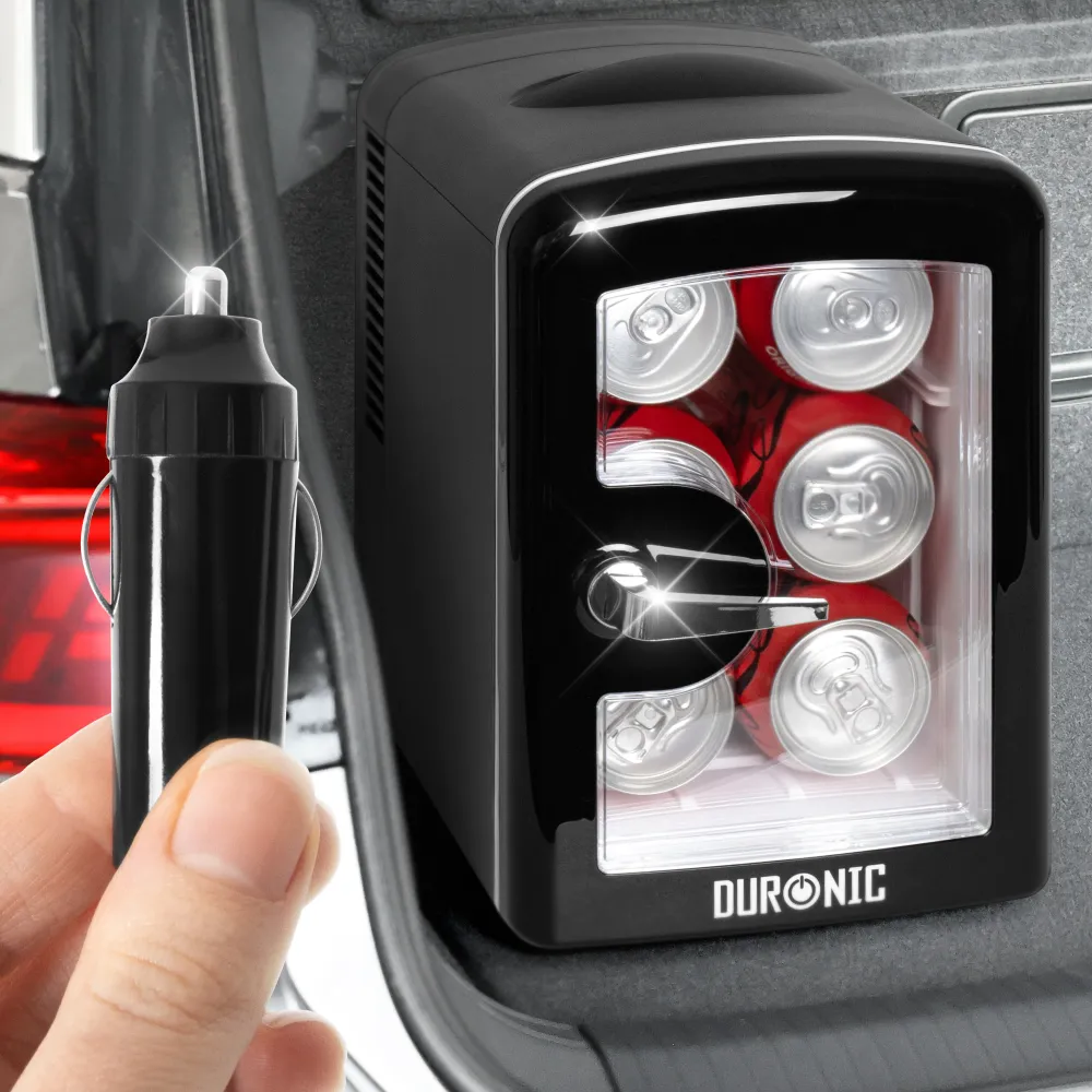 Duronic MFW4 BK Mini réfrigérateur 42W 4 litres Jusqu’à 6 cannettes Refrigerateur pour Snacks boisson lait maternel cosmét...
