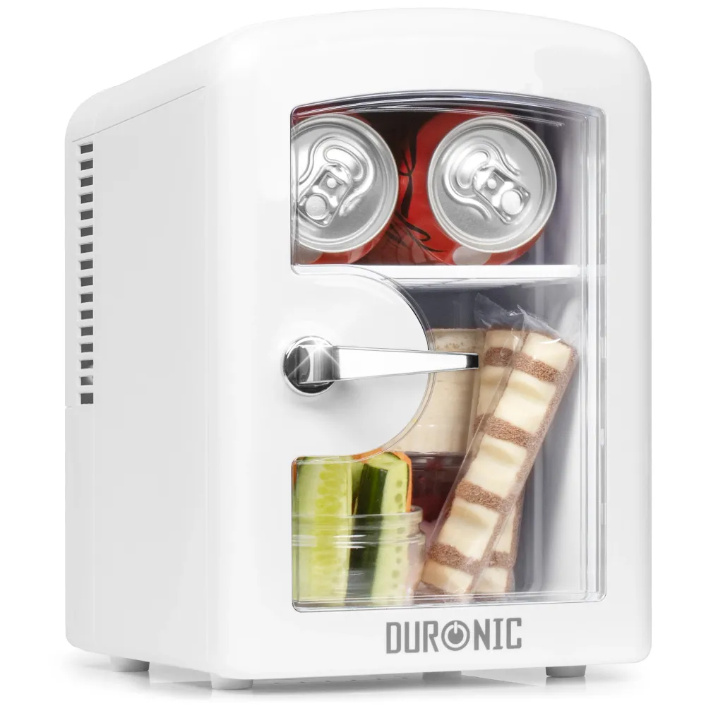 Duronic MFW4 WE Mini réfrigérateur 42W 4 litres Jusqu’à 6 cannettes Refrigerateur pour Snacks boisson lait maternel cosmét...