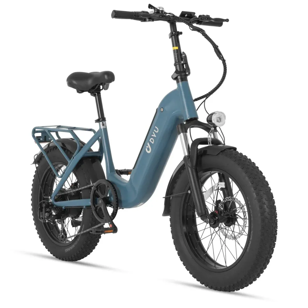 DYU FF500 500W 48V14Ah Batterie vélo électrique pliant 20 pouces - Bleu