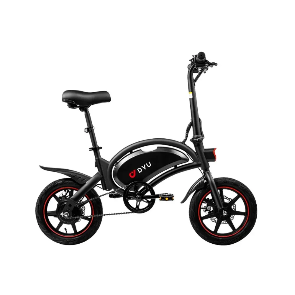 Vélo Électrique DYU D3F 14 Pouces 25km/h - Moteur 250W Batterie 36V10Ah Freins à Disque - Noir