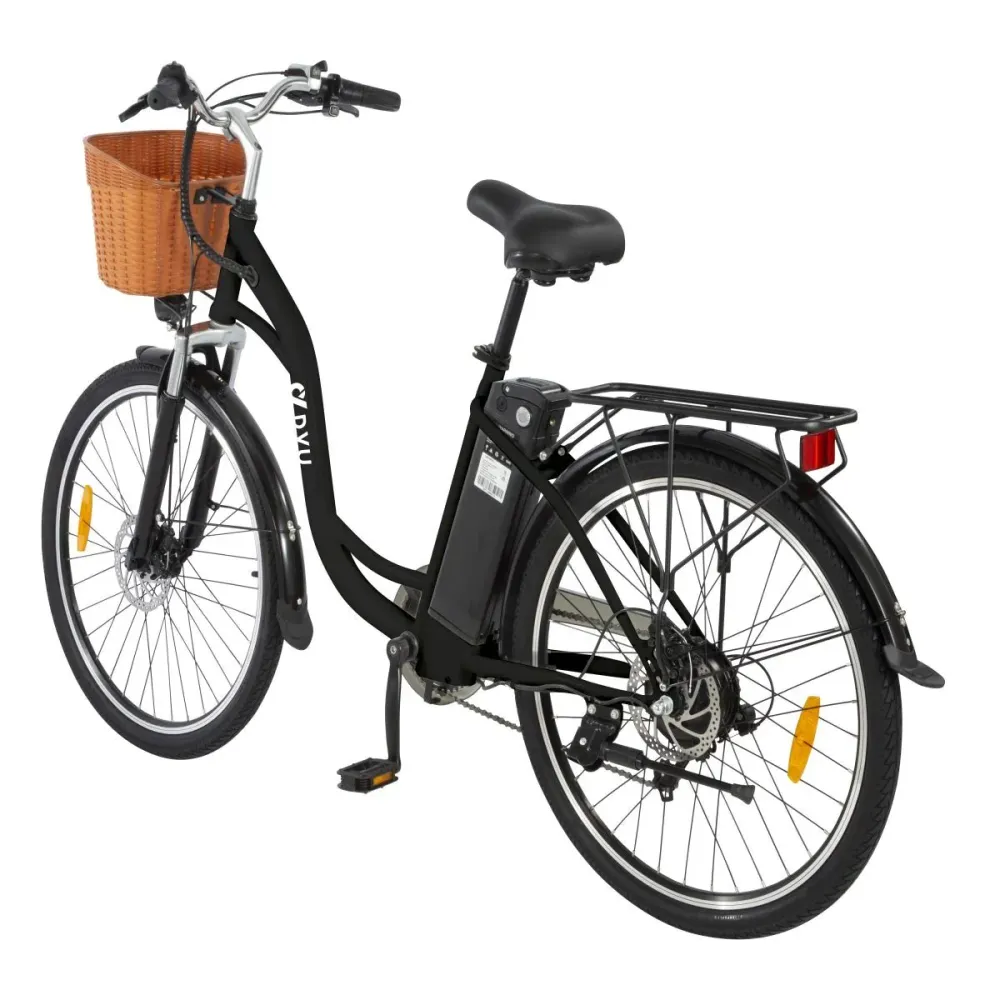 Vélo Électrique DYU C6 26 Pouces 25km/h - Moteur 350W Batterie 36V12.5Ah Freins à Disque - Noir