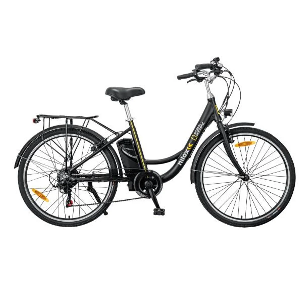 E-Bike Nilox J5 National Geographic 30NXEB266VNG1V2 Motore Brushless High Speed 5 Velocità da 250W e Batteria LG da 36 V R...