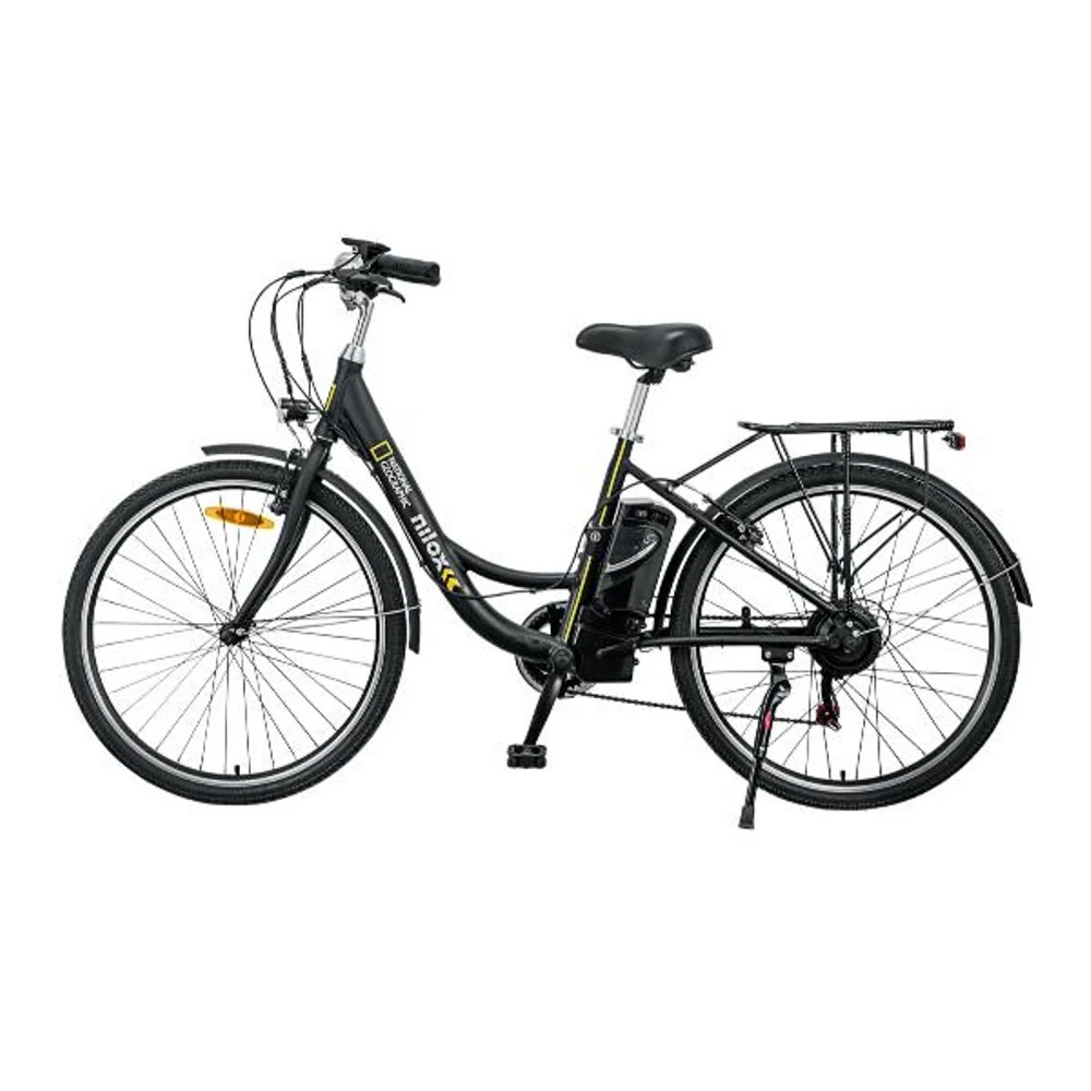 E-Bike Nilox J5 National Geographic 30NXEB266VNG1V2 Motore Brushless High Speed 5 Velocità da 250W e Batteria LG da 36 V R...