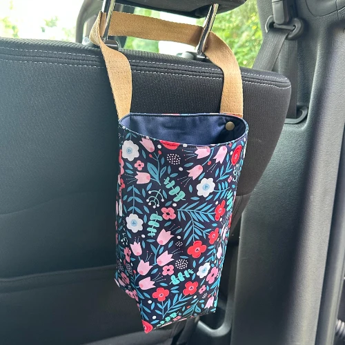 Poubelle de voiture lavable - Corbeille avec ganse Carte Eco Loco