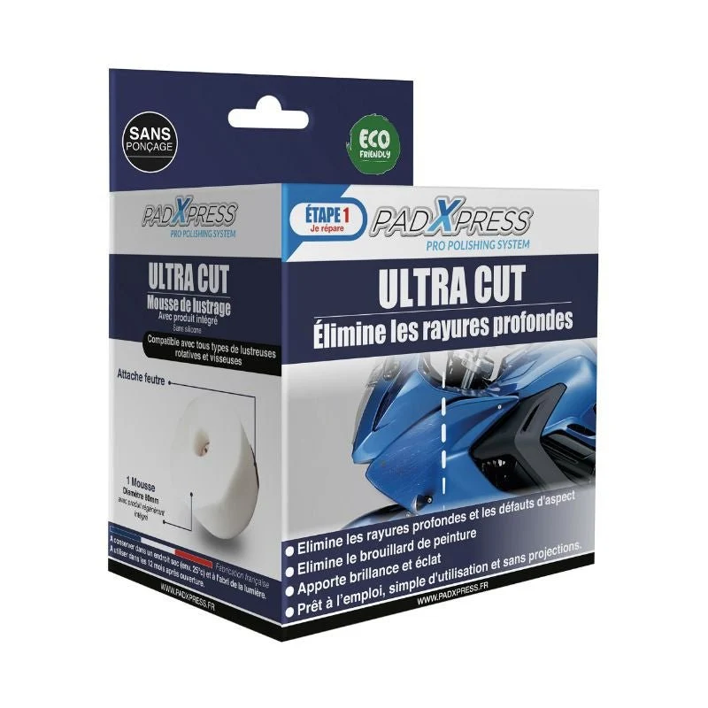 EFFACE RAYURE MOTO MECACYL PADXPRESS ULTRA CUT ANTI RAYURE LIVREE SANS PLATEAU (VENDU L'UNITE)