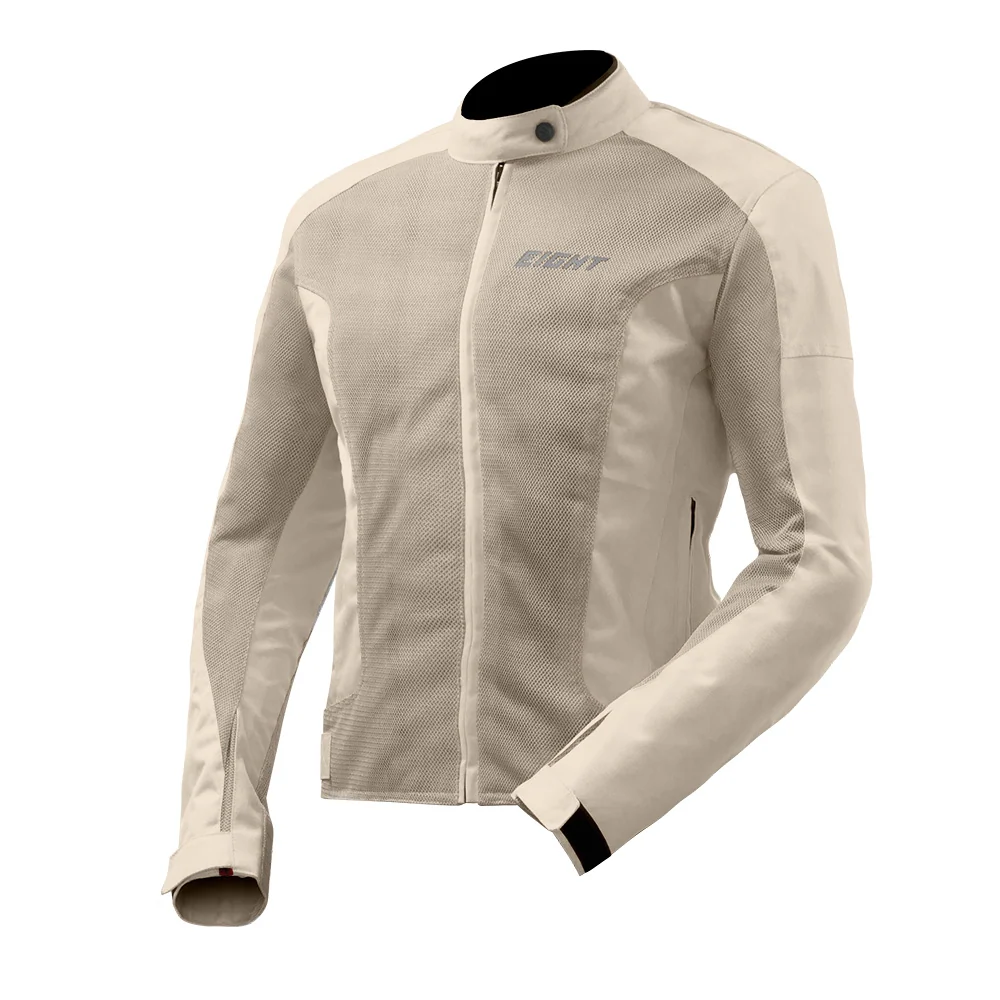 Blouson de moto femme - éro-Flow Beige EIGHT