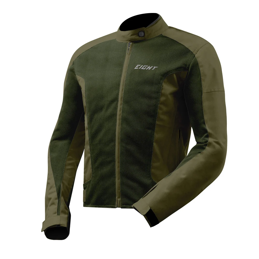 Blouson moto homme été - EIGHT Aero kaki
