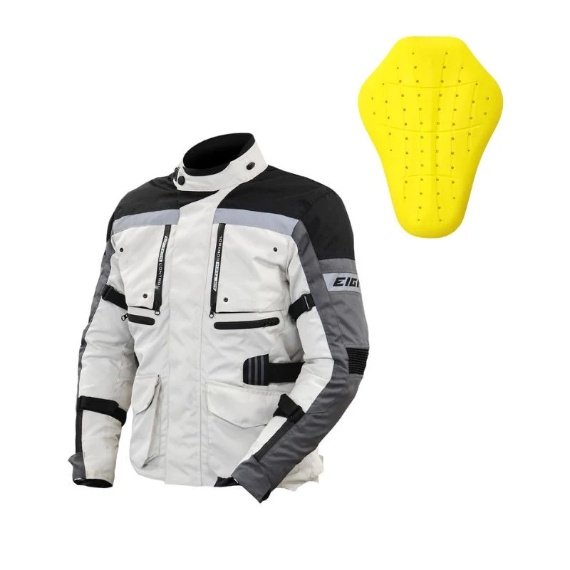 Blouson de moto homme - Trekk blanc EIGHT
