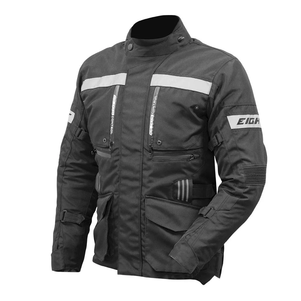 Blouson de moto homme - Trekk noir EIGHT