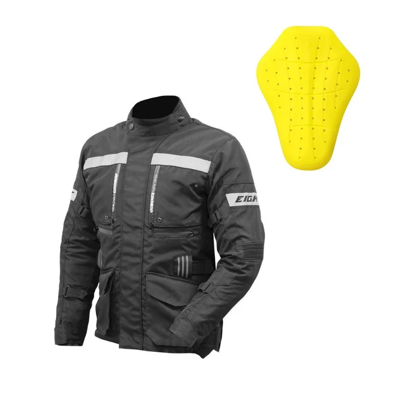 Blouson de moto homme - Trekk noir EIGHT