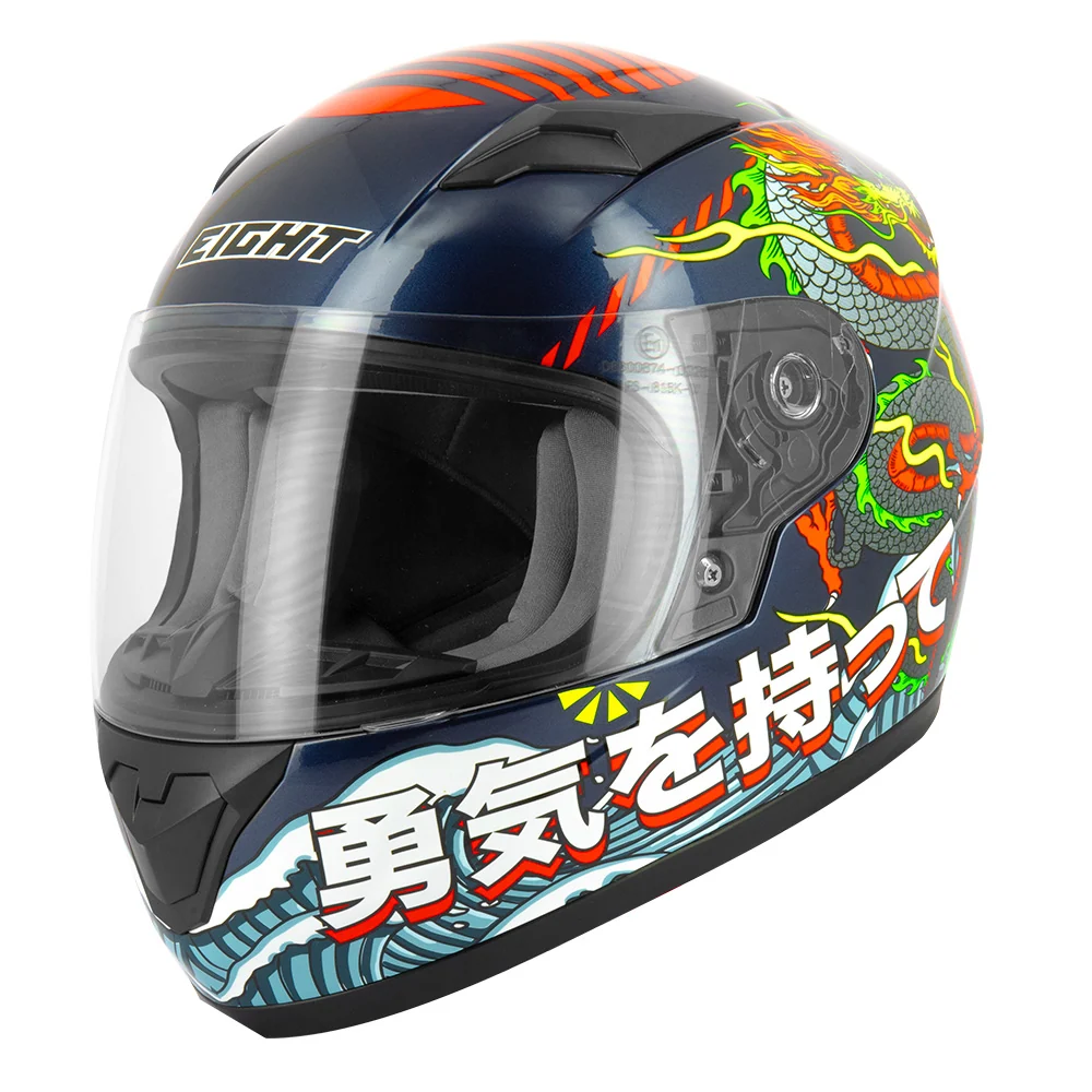 Casque intégral moto enfant - Eight Kanji
