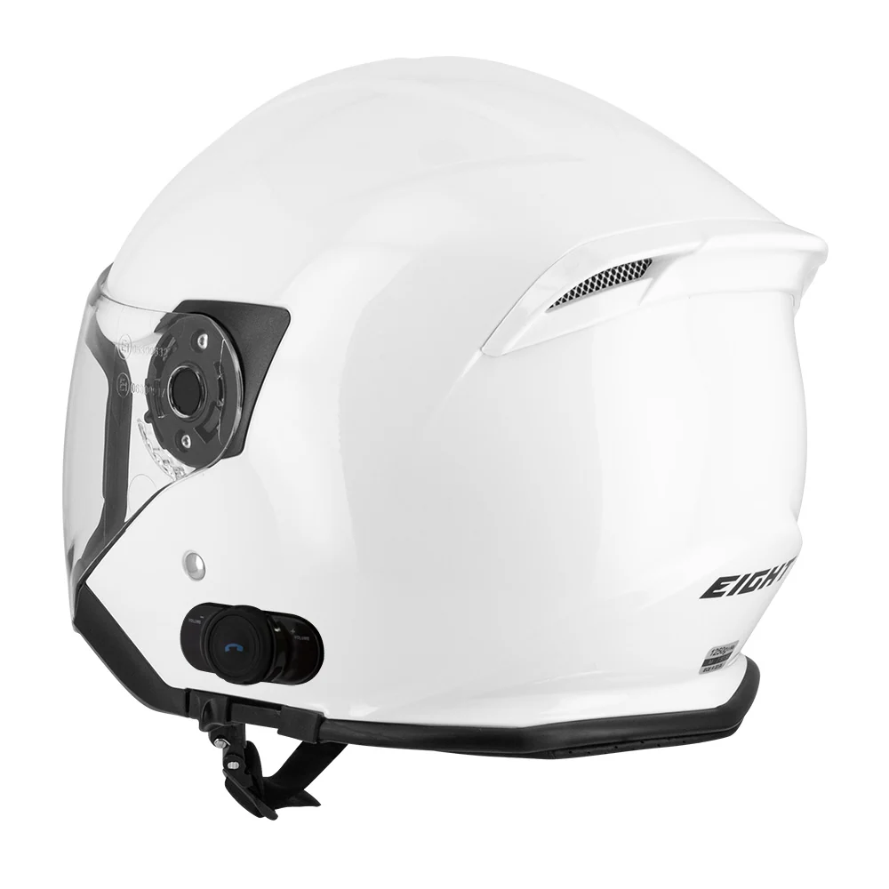 Casque jet moto + Bluetooth - S770 Blanc EIGHT