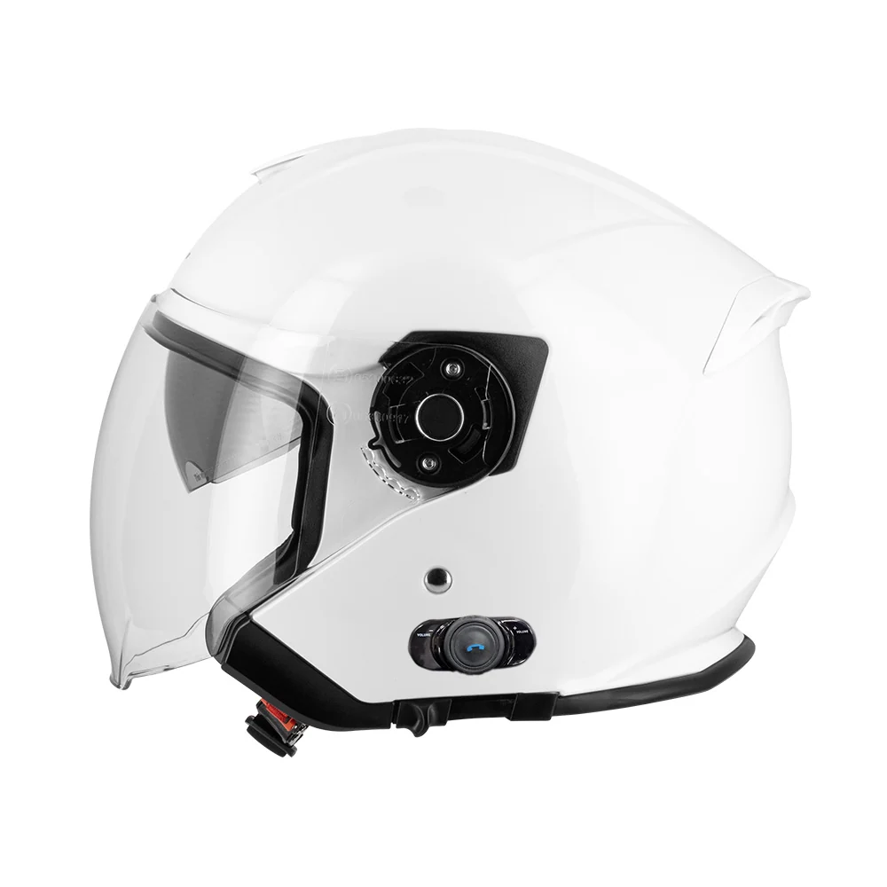 Casque jet moto + Bluetooth - S770 Blanc EIGHT