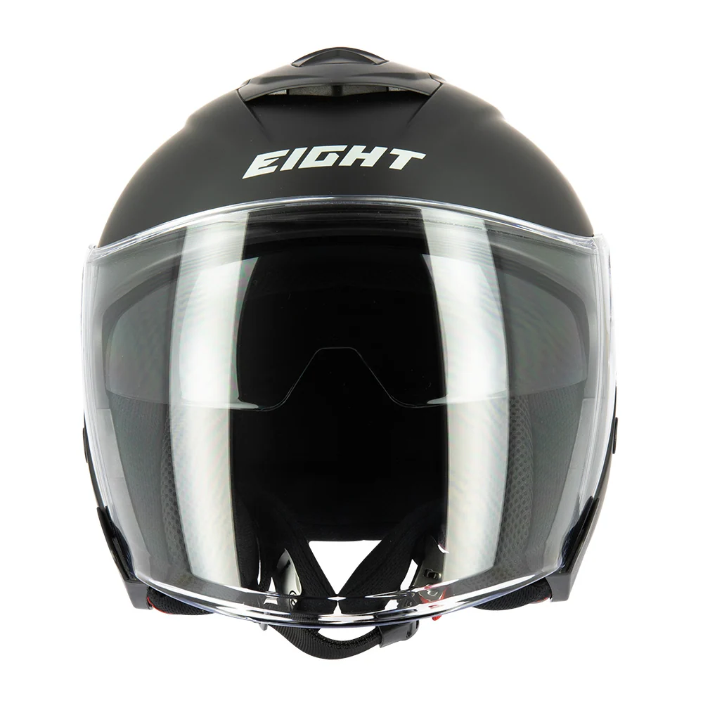 Casque jet moto - E-Tech Noir EIGHT