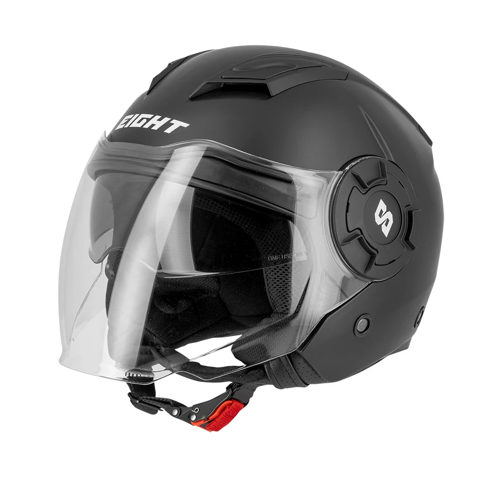 Casque jet moto - S749 Noir Mat EIGHT