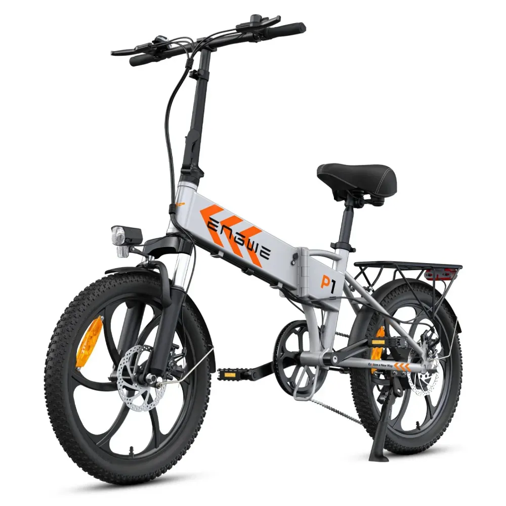 Vélo électrique ENGWE P1 - Pneus 20 Pouces 250W Batterie 36V13AH Frein à Disque Mécanique - Argent