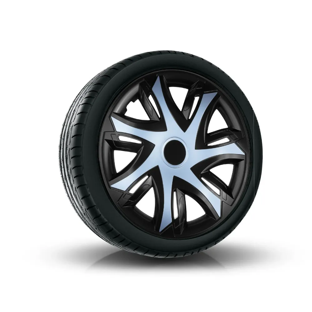Enjoliveurs de roue N-Power pour jantes en acier Jeu de 4 enjoliveurs bicolores pour voiture Véhicule automobile Convient...