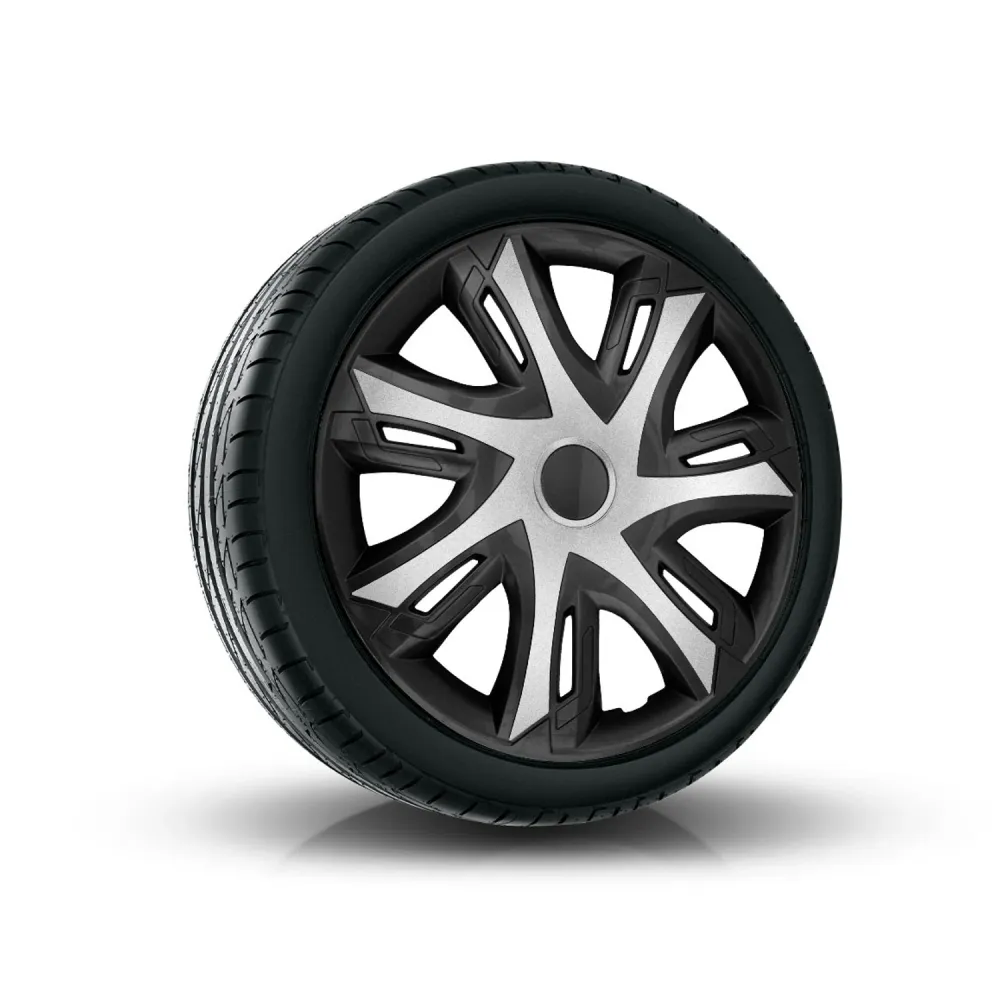 Enjoliveurs de roue N-Power pour jantes en acier Jeu de 4 enjoliveurs bicolores pour voiture Véhicule automobile Convient...