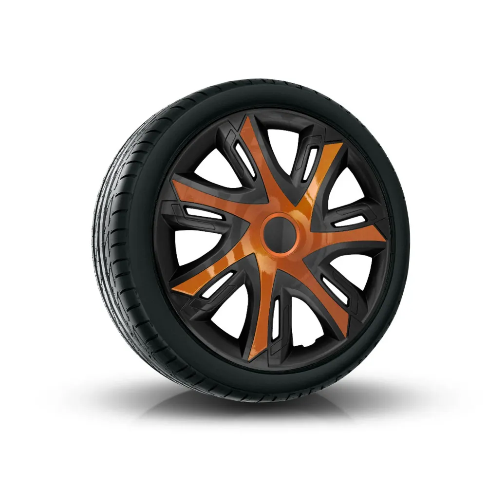 Enjoliveurs de roue N-Power pour jantes en acier Jeu de 4 enjoliveurs bicolores pour voiture Véhicule automobile Convient...