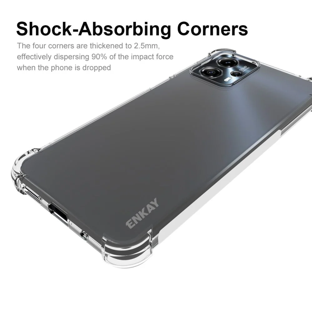 ENKAY étui transparent anti-chute pour Motorola Moto G23