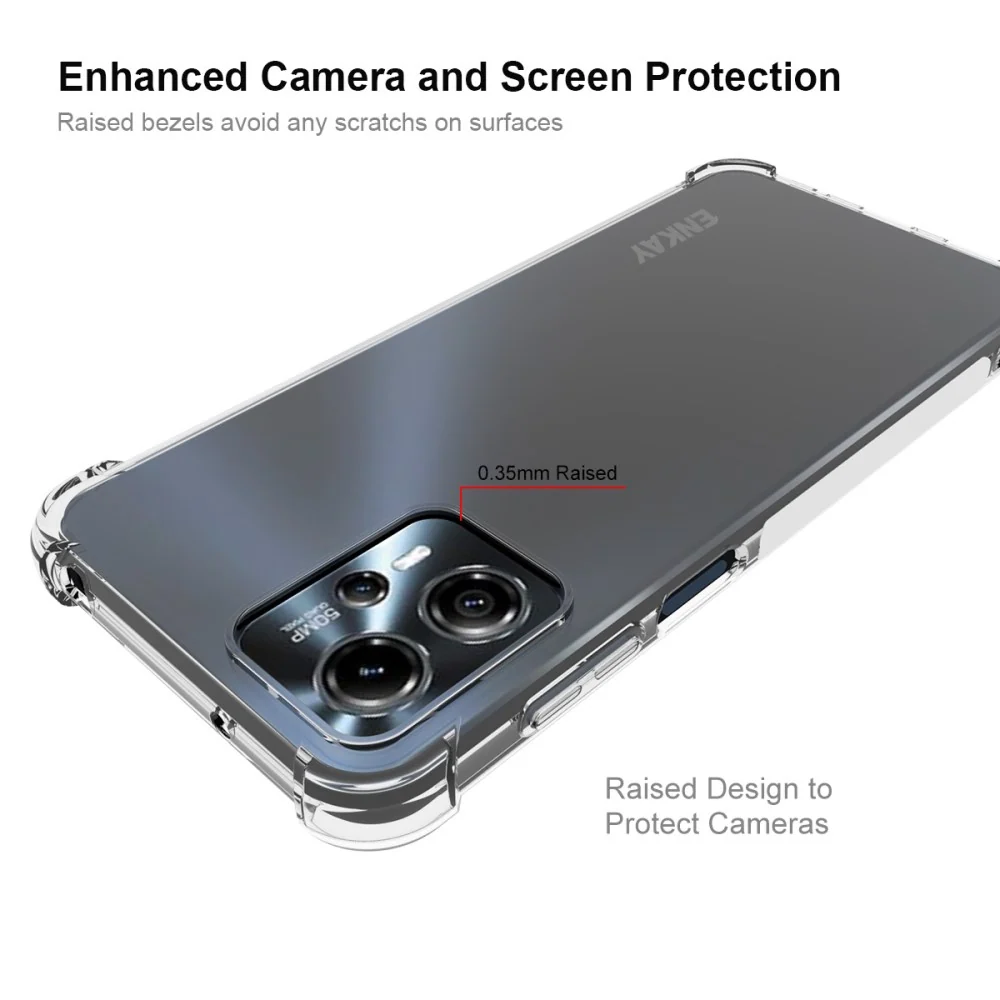 ENKAY étui transparent anti-chute pour Motorola Moto G23
