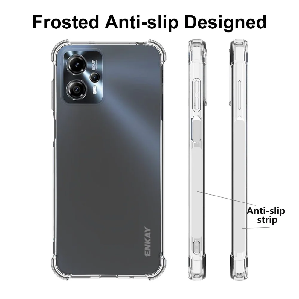 ENKAY étui transparent anti-chute pour Motorola Moto G23