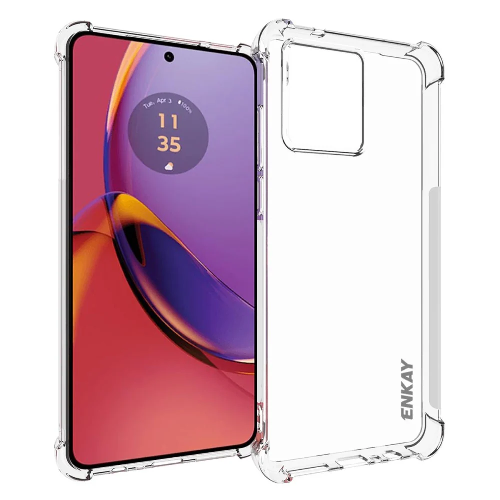 ENKAY étui transparent anti-chute pour Motorola Moto G84